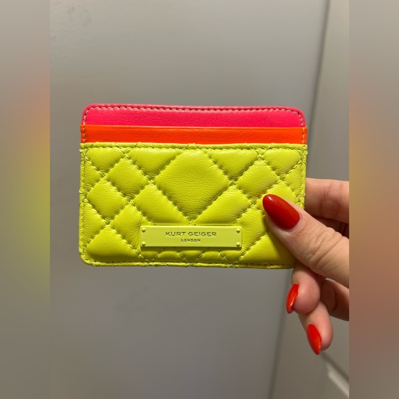 Kurt Geiger Handbags - Kurt Geiger Neon Quilted Card Holder
